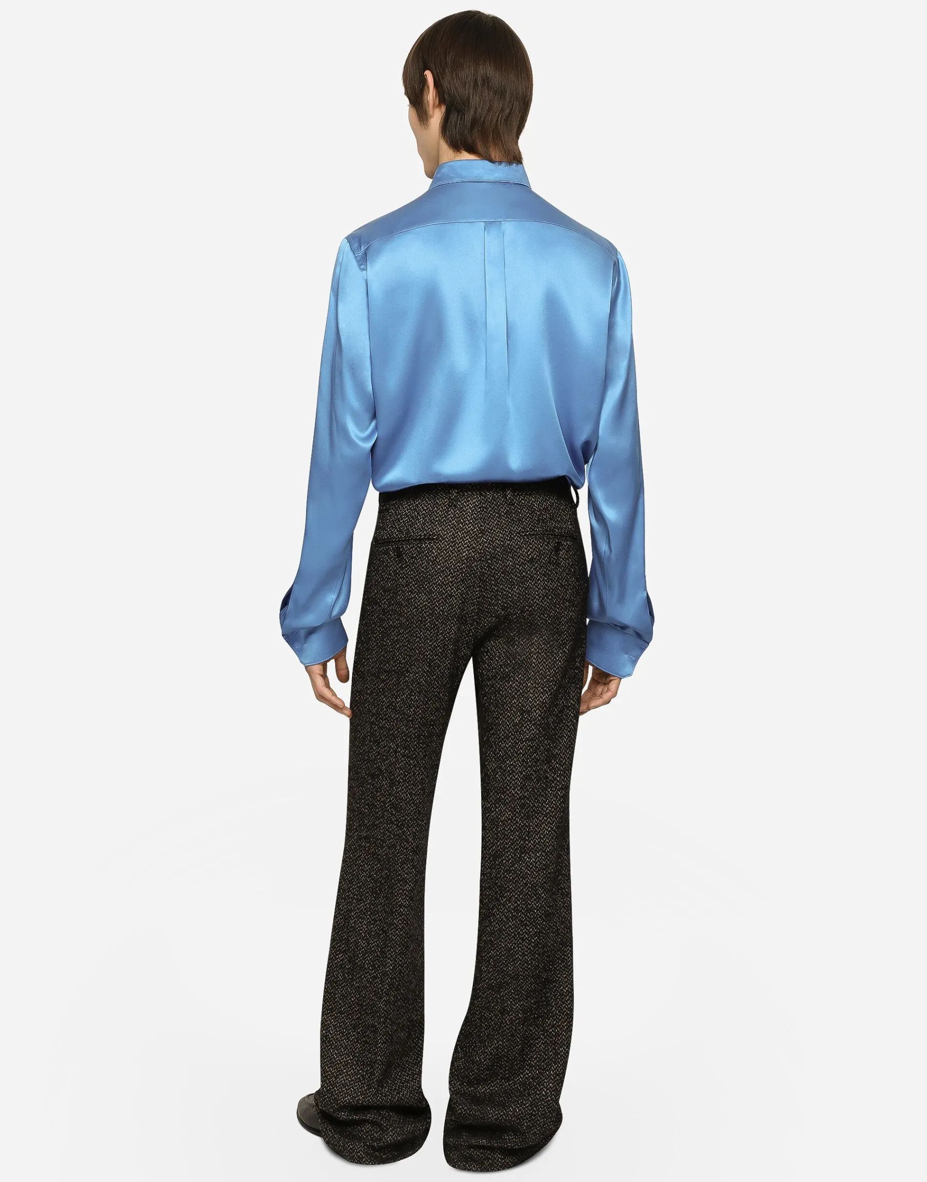 Stretch alpaca and wool straight-leg pants