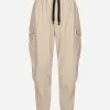 Stretch cotton cargo pants with tag