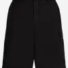 Stretch cotton cargo pants with brand plate