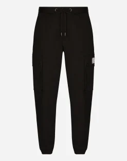 Stretch cotton cargo pants