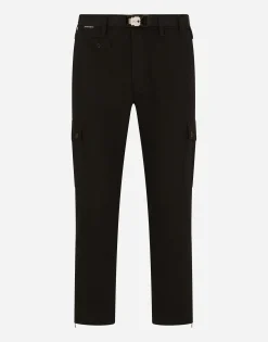 Stretch cotton cargo pants