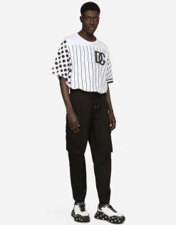 Stretch cotton cargo pants