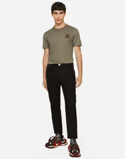 Stretch cotton cargo pants