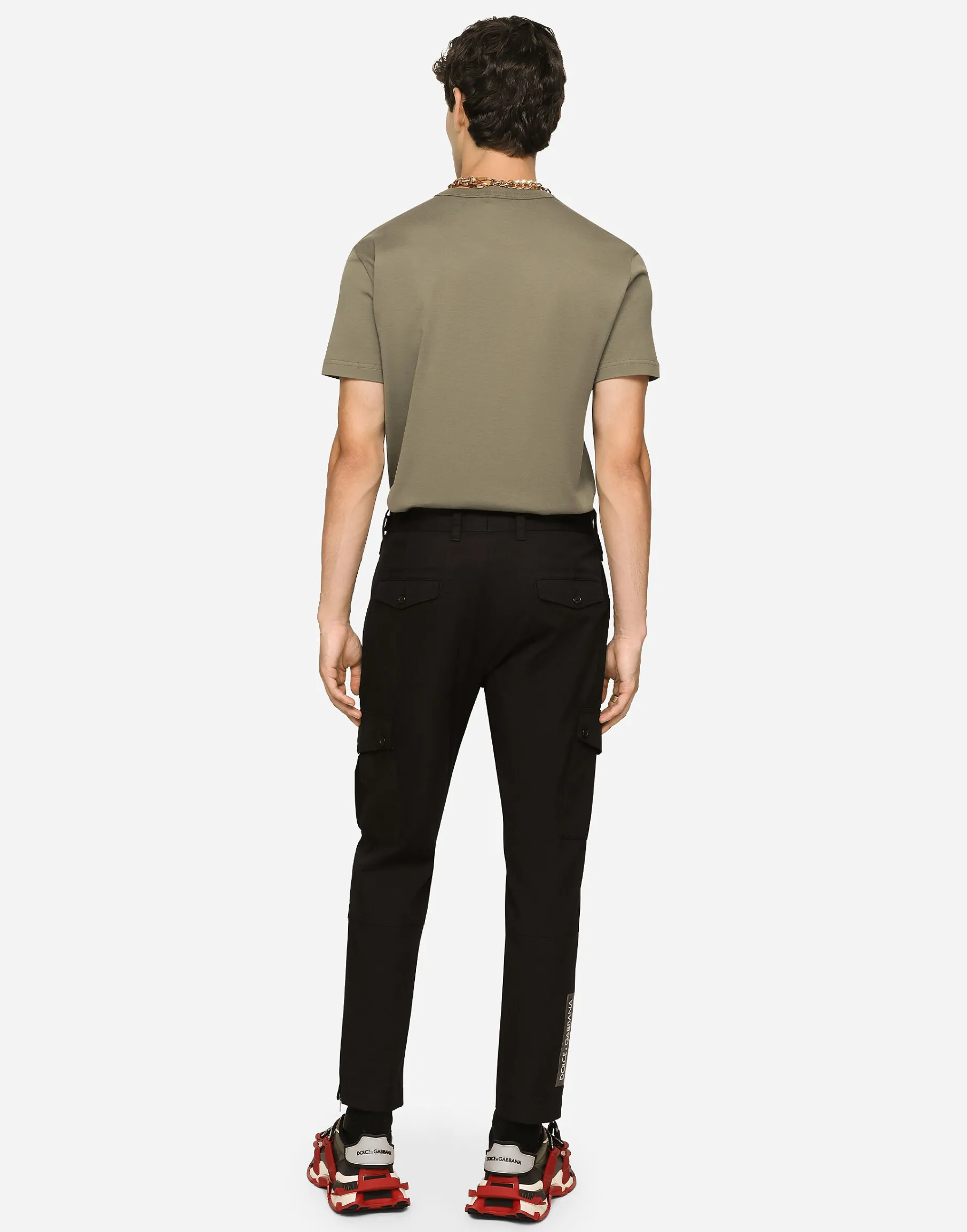 Stretch cotton cargo pants
