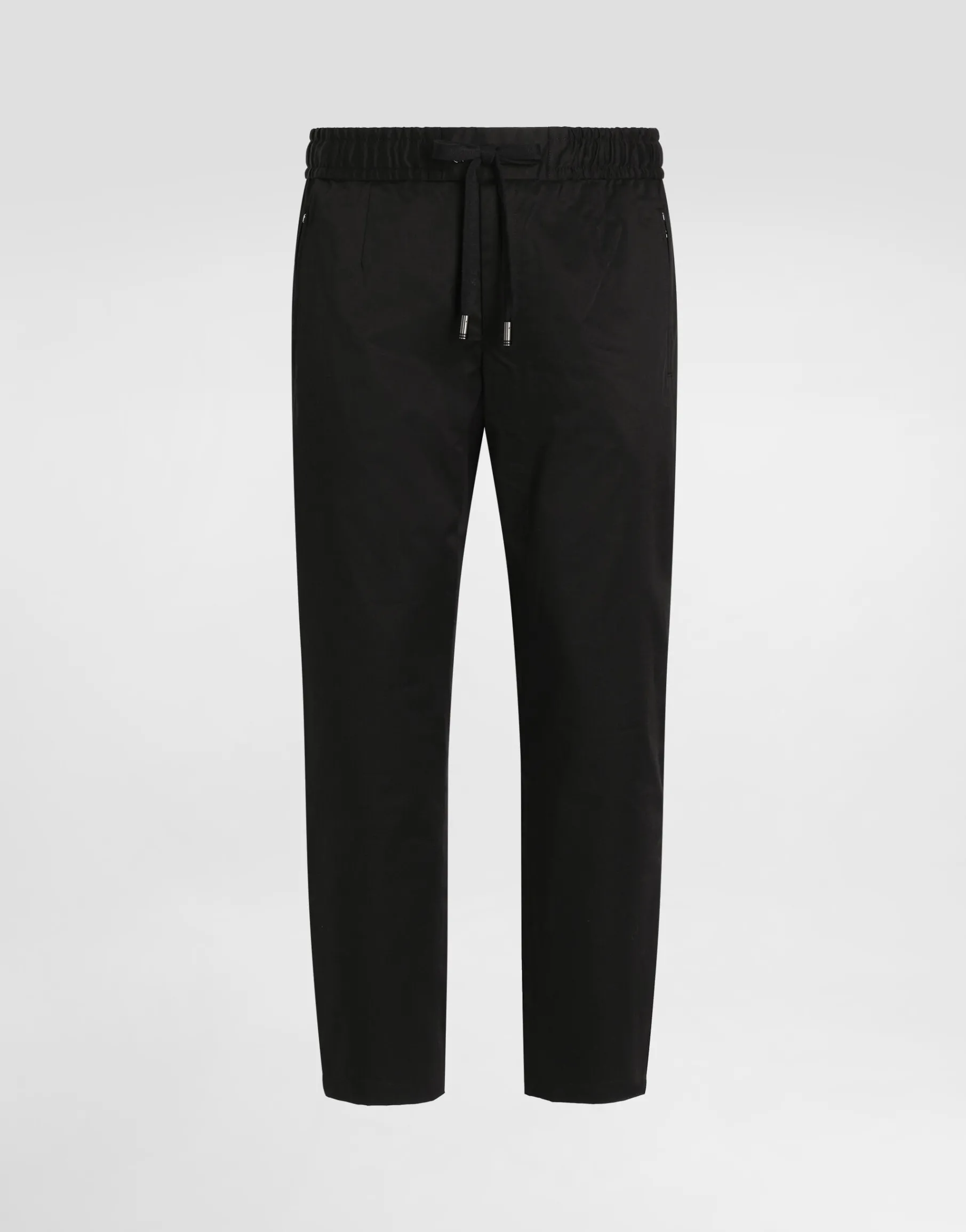 Stretch cotton jogging pants with tag