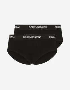 Stretch cotton mid-rise briefs two pack