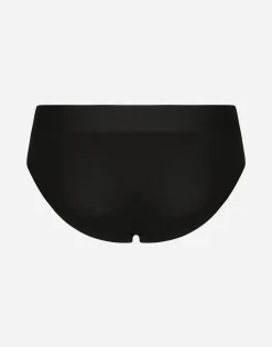Stretch cotton mid-rise briefs