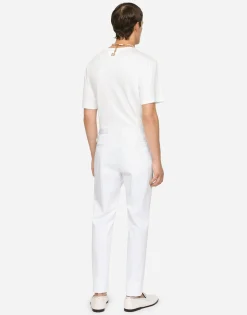 Stretch cotton pants