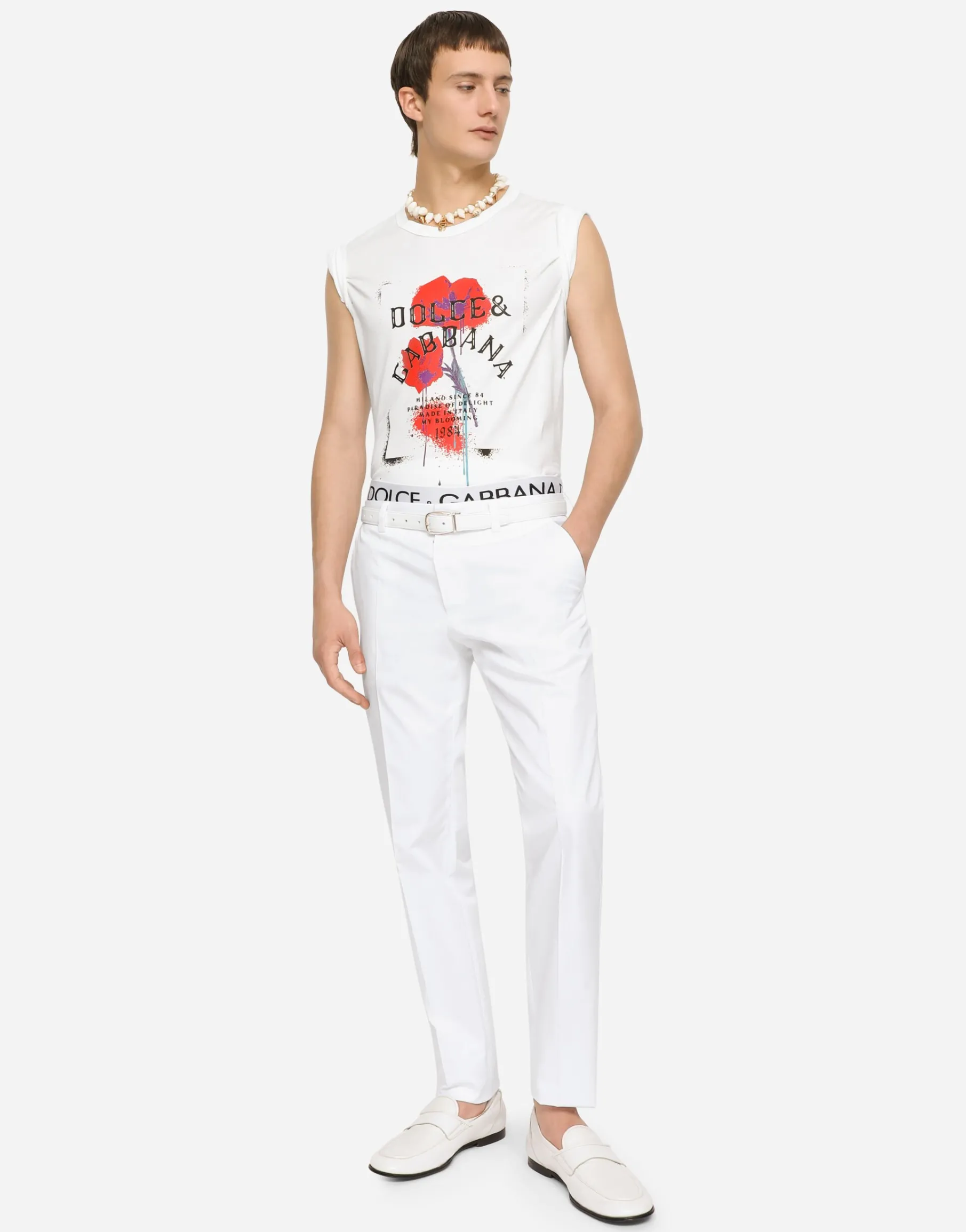 Stretch cotton pants