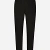 Stretch cotton pants with DG hardware