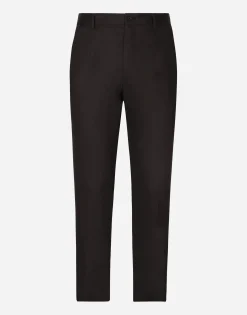 Stretch cotton pants with DG hardware