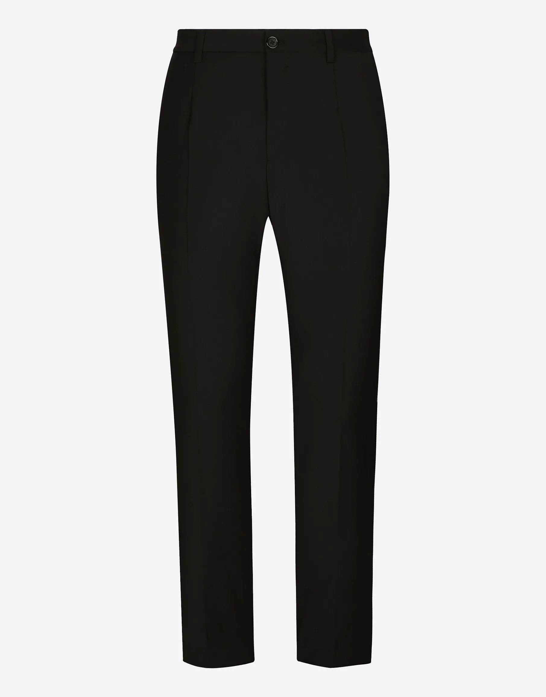 Stretch cotton pants with DG embroidery