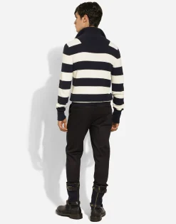Stretch cotton pants with DG hardware