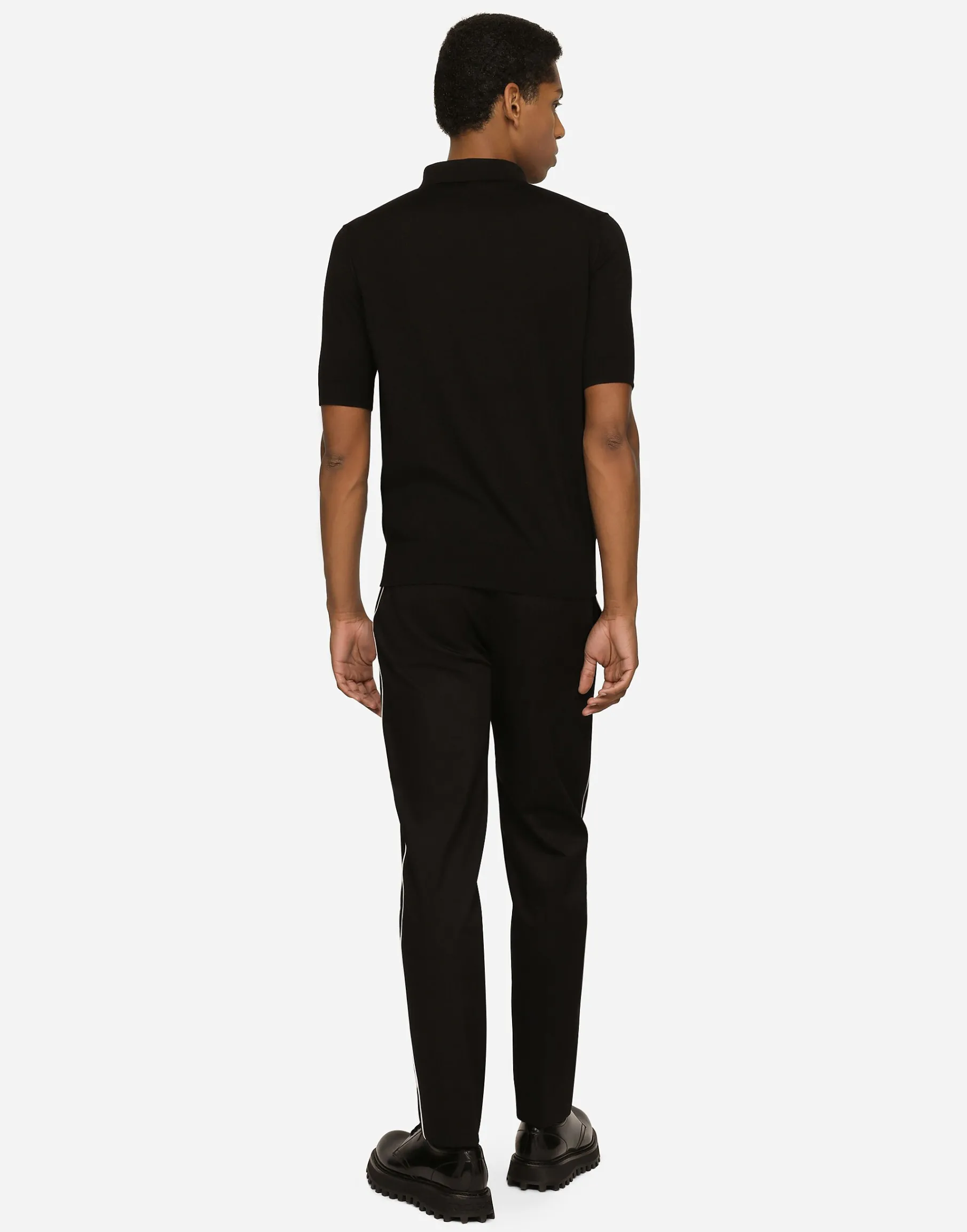 Stretch cotton pants with DG hardware