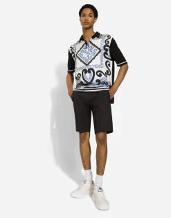 Stretch cotton shorts