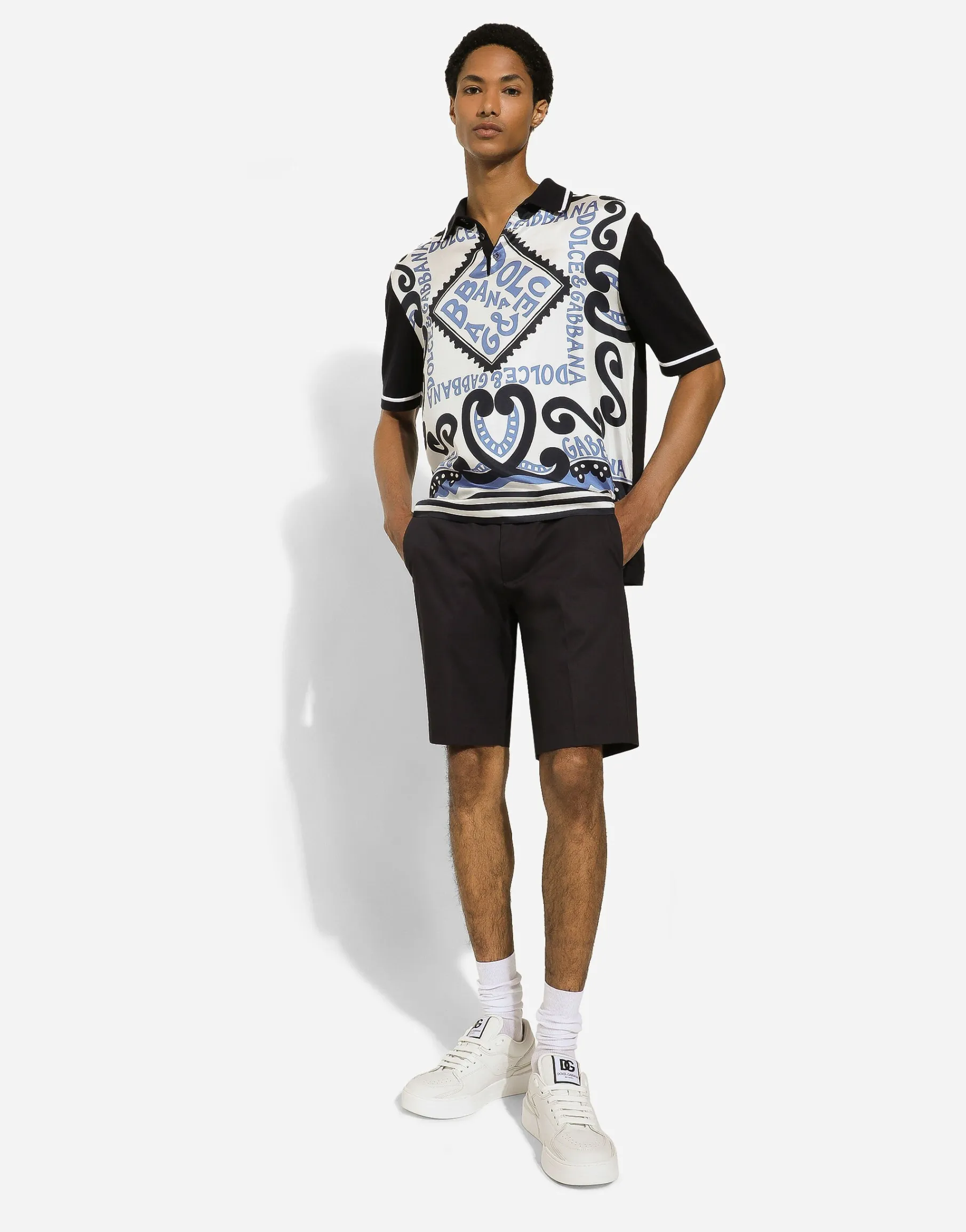 Stretch cotton shorts