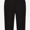 Stretch cotton shorts with DG patch