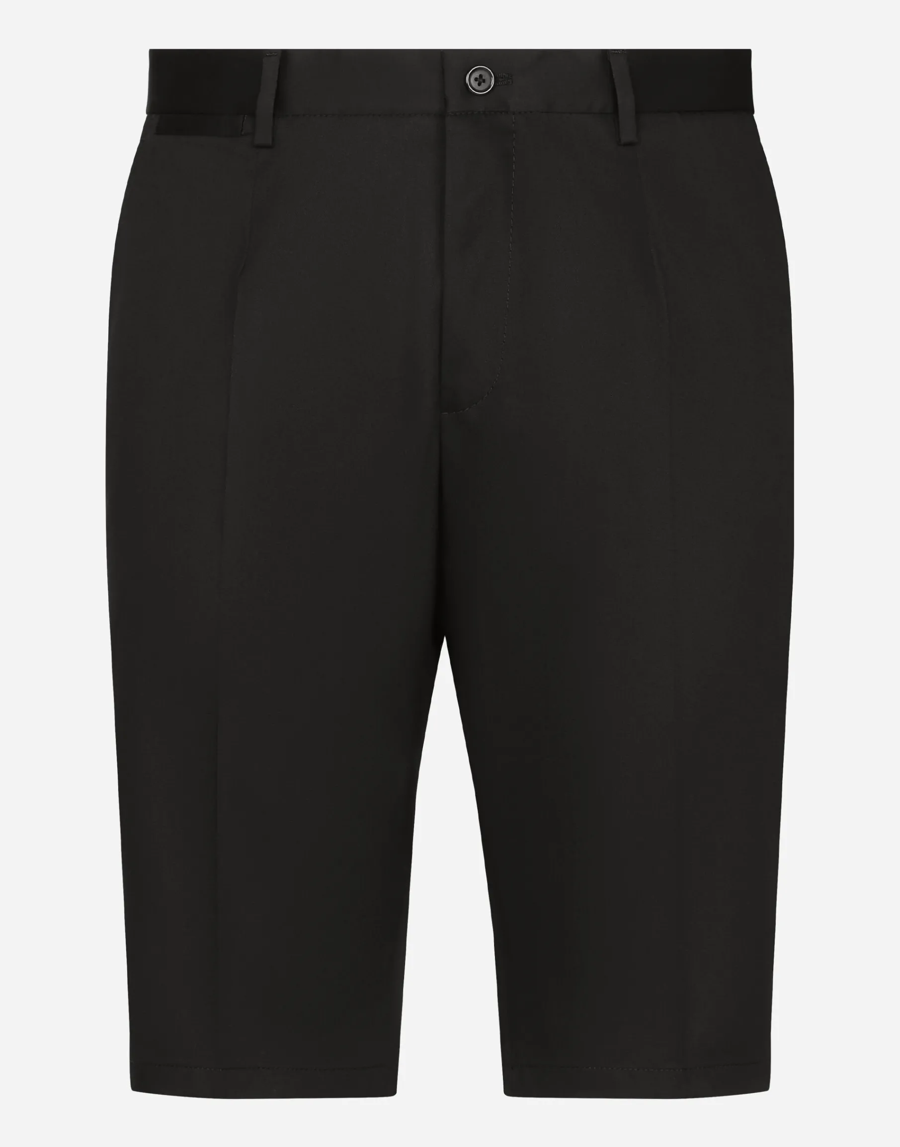 Stretch cotton shorts with DG embroidery