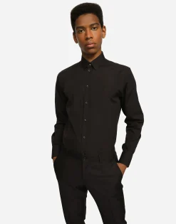 Stretch poplin Gold-fit shirt