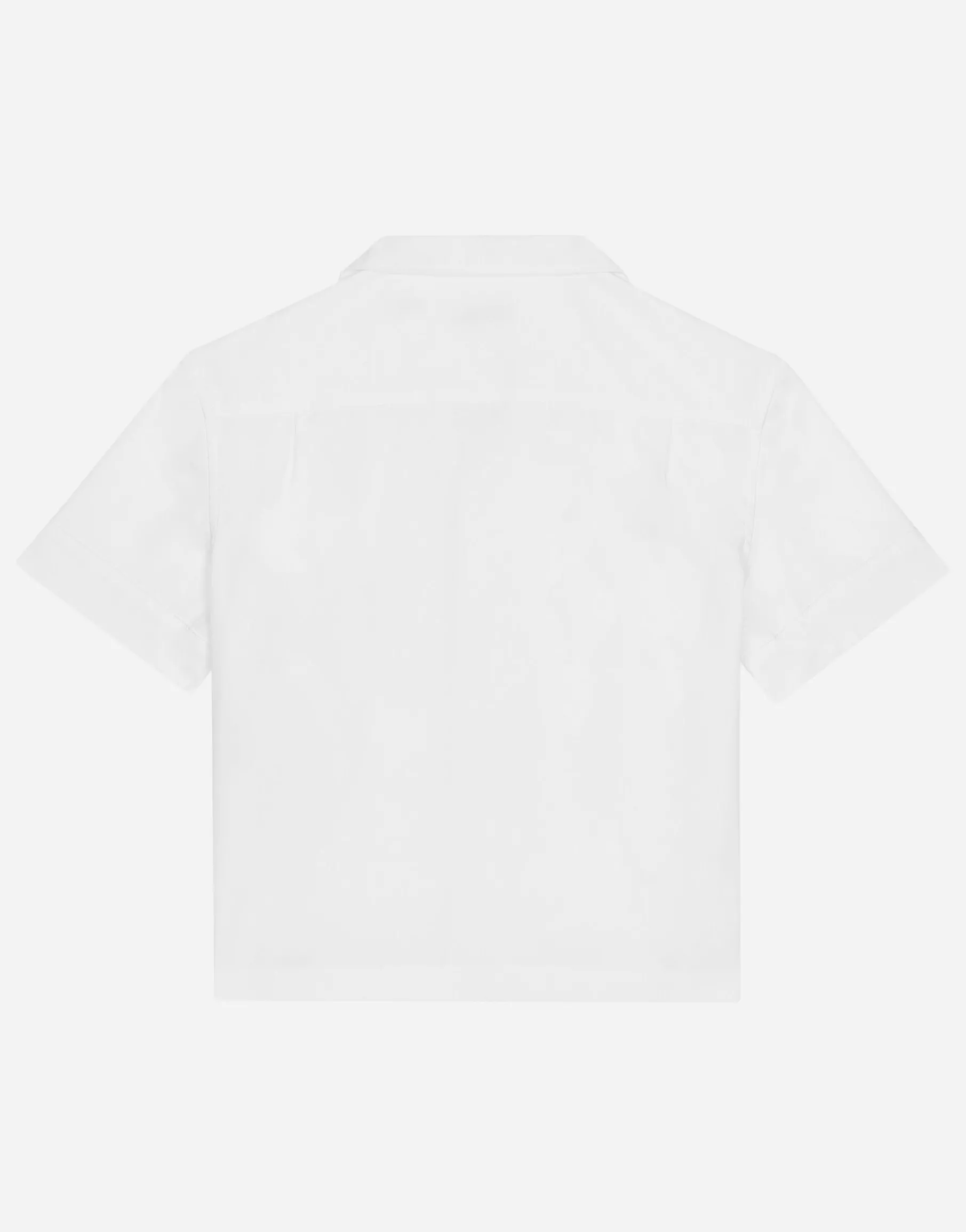 Stretch poplin shirt with logo tag