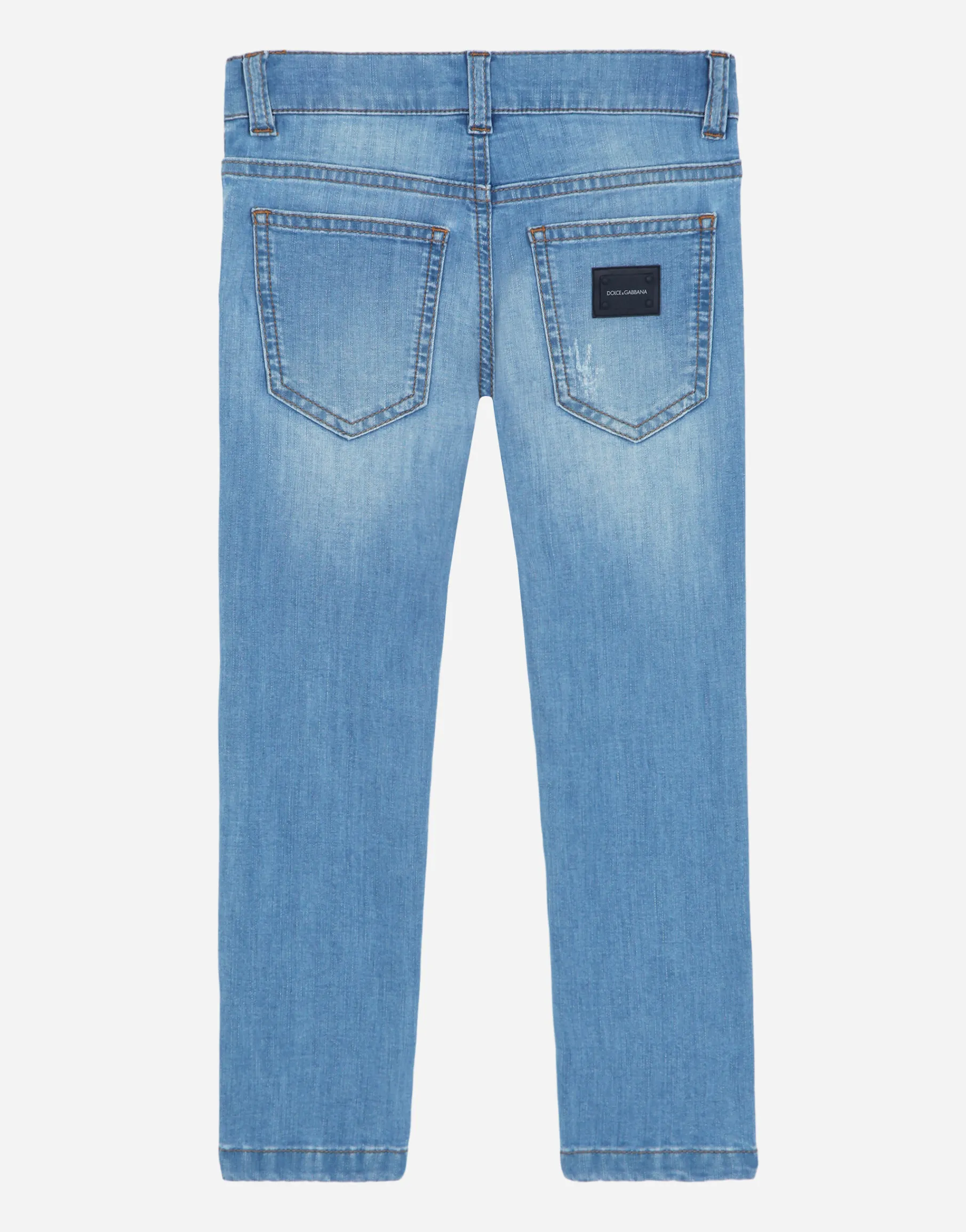 Stretch slim fit baby blue jeans
