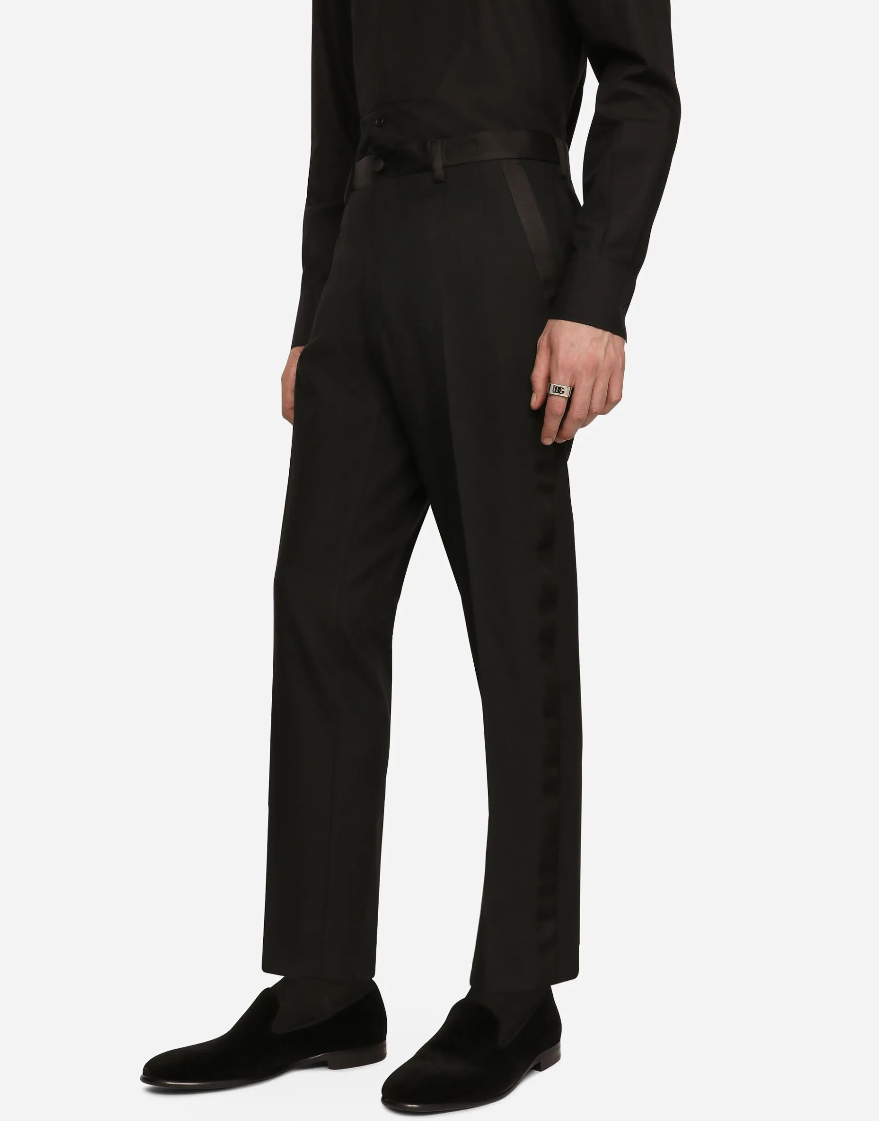 Stretch tuxedo pants