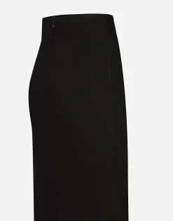 Stretch viscose knit pencil skirt with DG logo