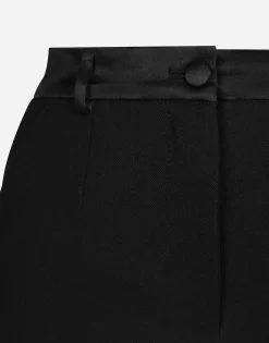 Stretch wool high-waisted tuxedo panties