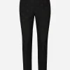 Stretch wool jacquard pants with DG Monogram design