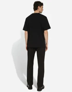 Stretch wool jogging pants