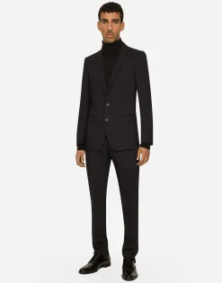 Stretch wool Martini-fit suit