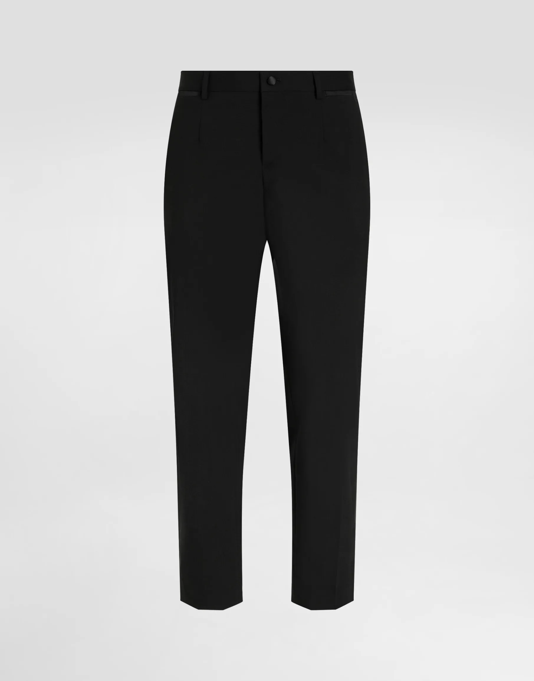Stretch wool tuxedo pants