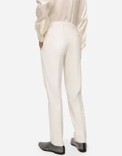 Stretch wool tuxedo pants