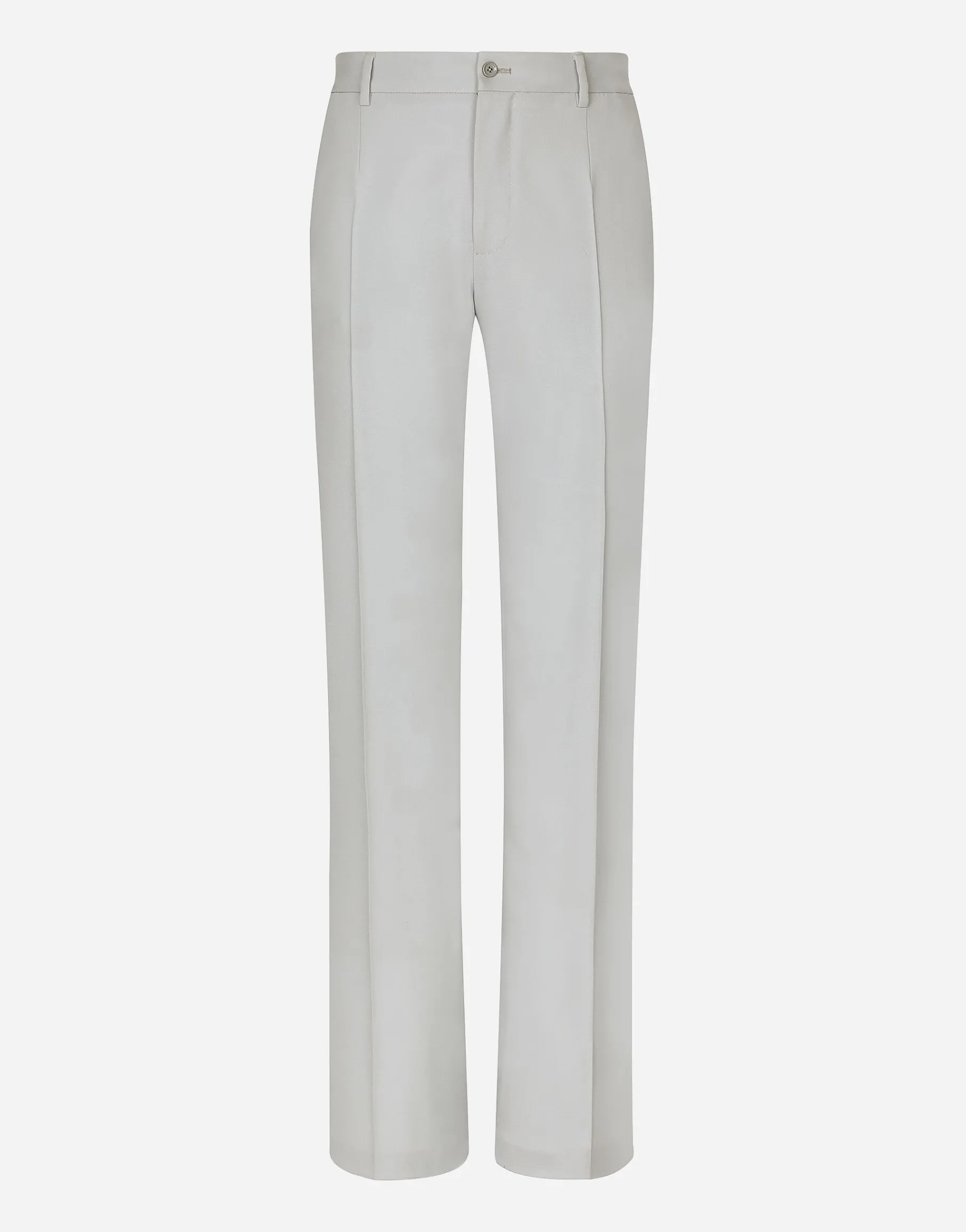 Stretch wool twill pants with straight leg