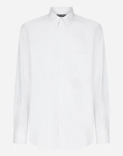 Striped poplin Martini-fit shirt