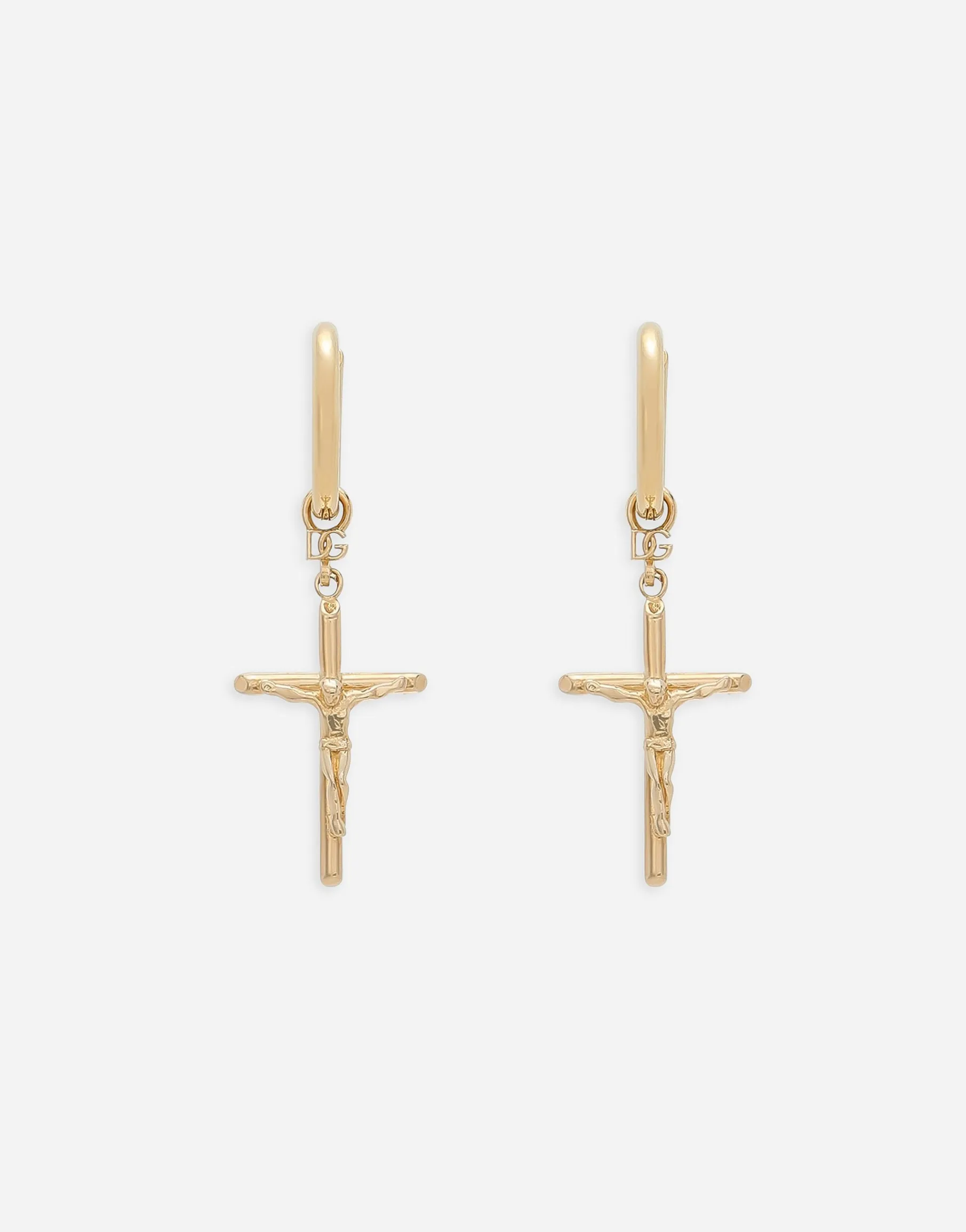 Stud earrings with “DNA” crosses