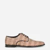 Suede Derby shoes with fusible rhinestone detailing