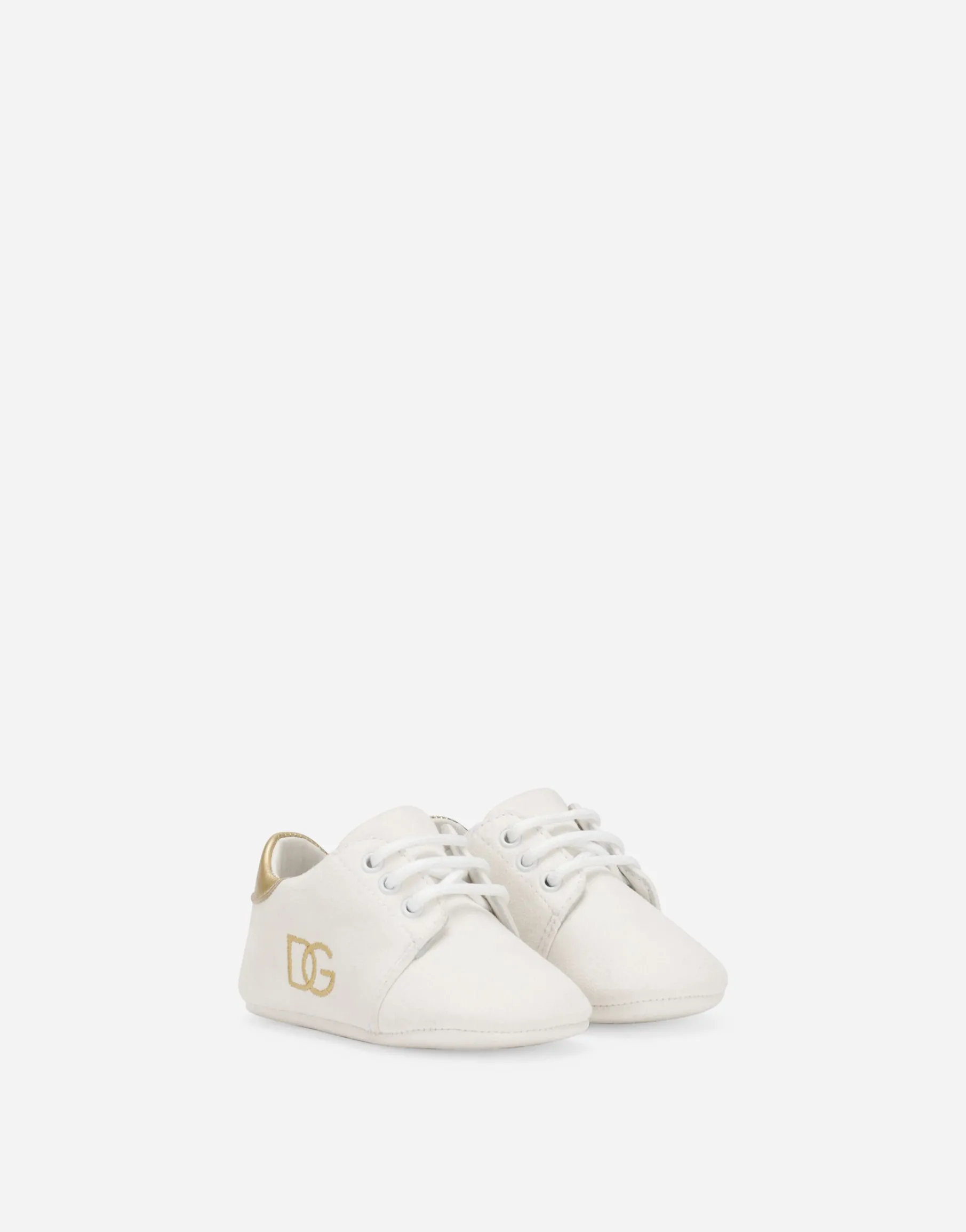 Suede sneakers with DG logo embroidery