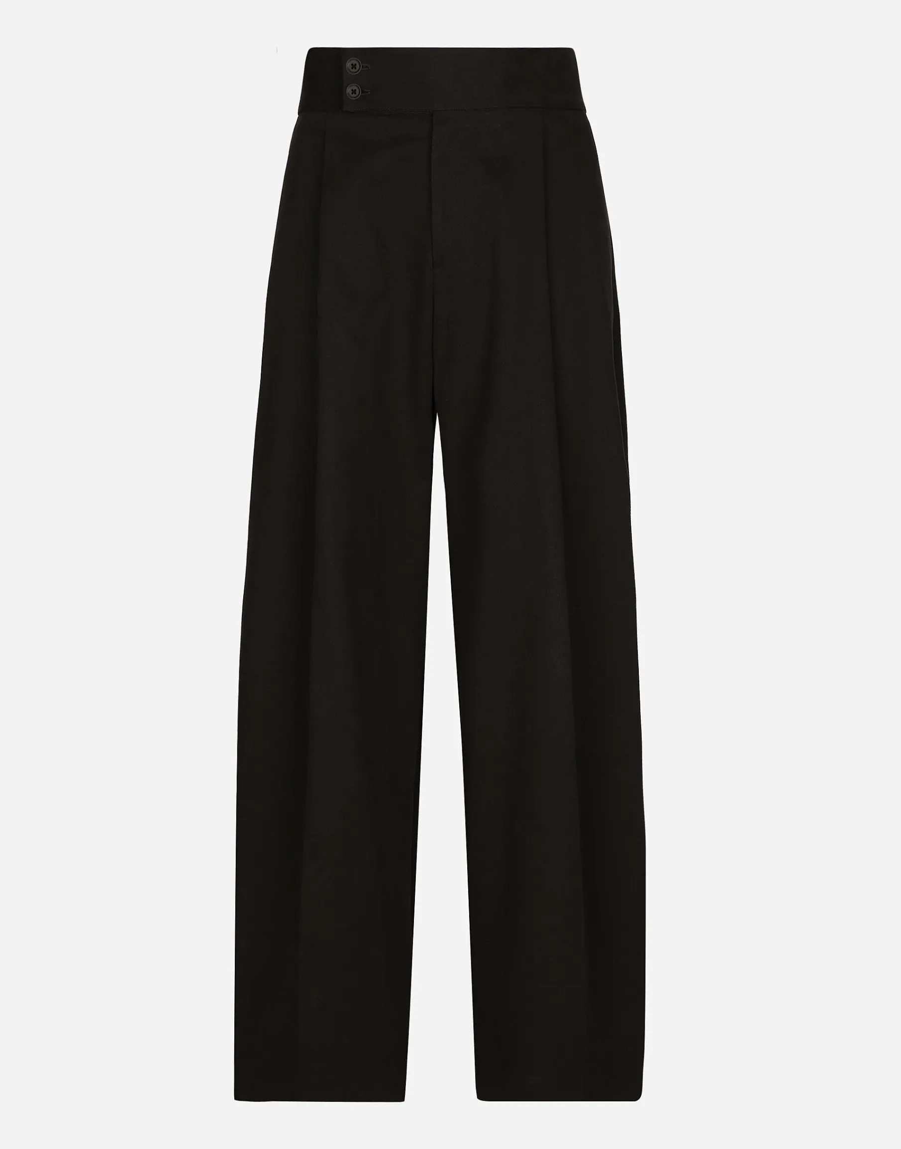 Tailored cotton pants with darts