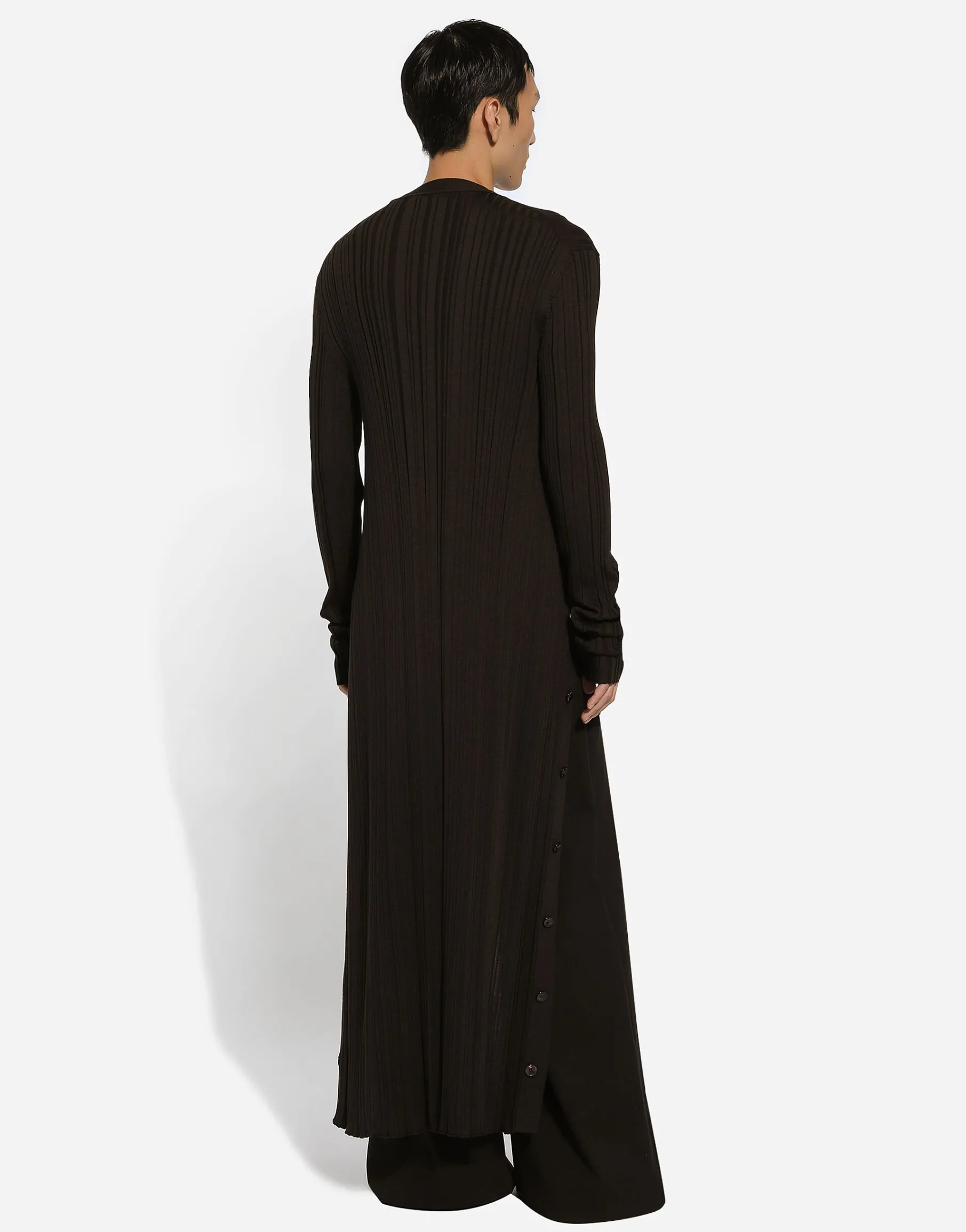 Tailored cotton pants with darts