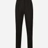 Tailored pinstripe wool pants