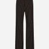 Tailored pinstripe wool pants