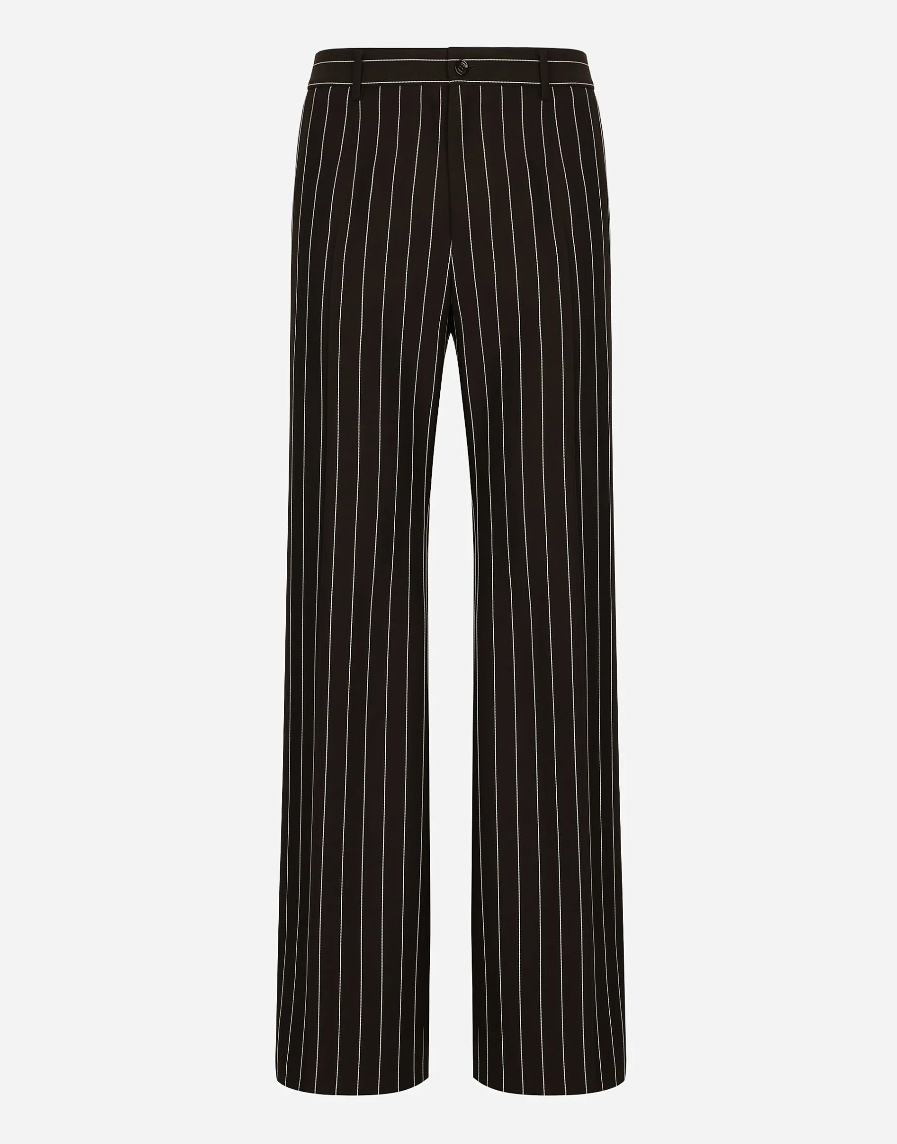 Tailored pinstripe wool pants