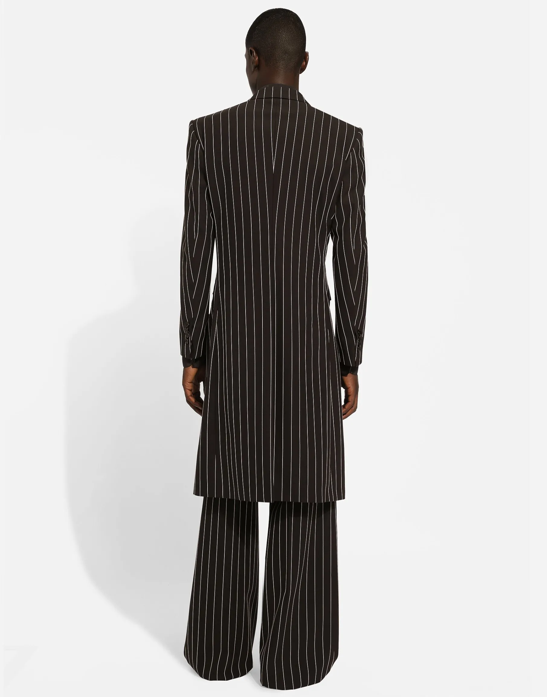 Tailored pinstripe wool pants