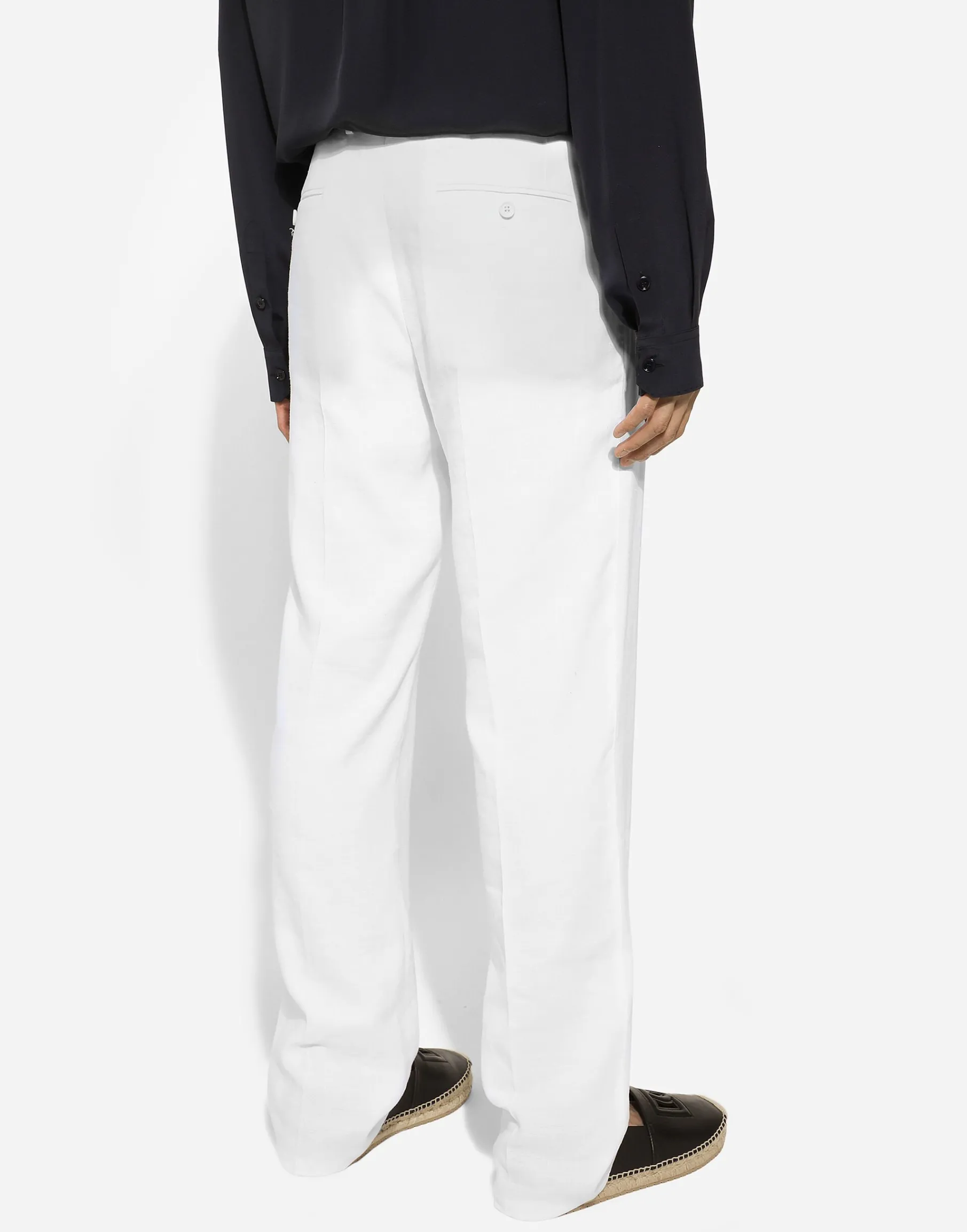 Tailored stretch linen pants
