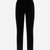 Tailored velvet tuxedo pants