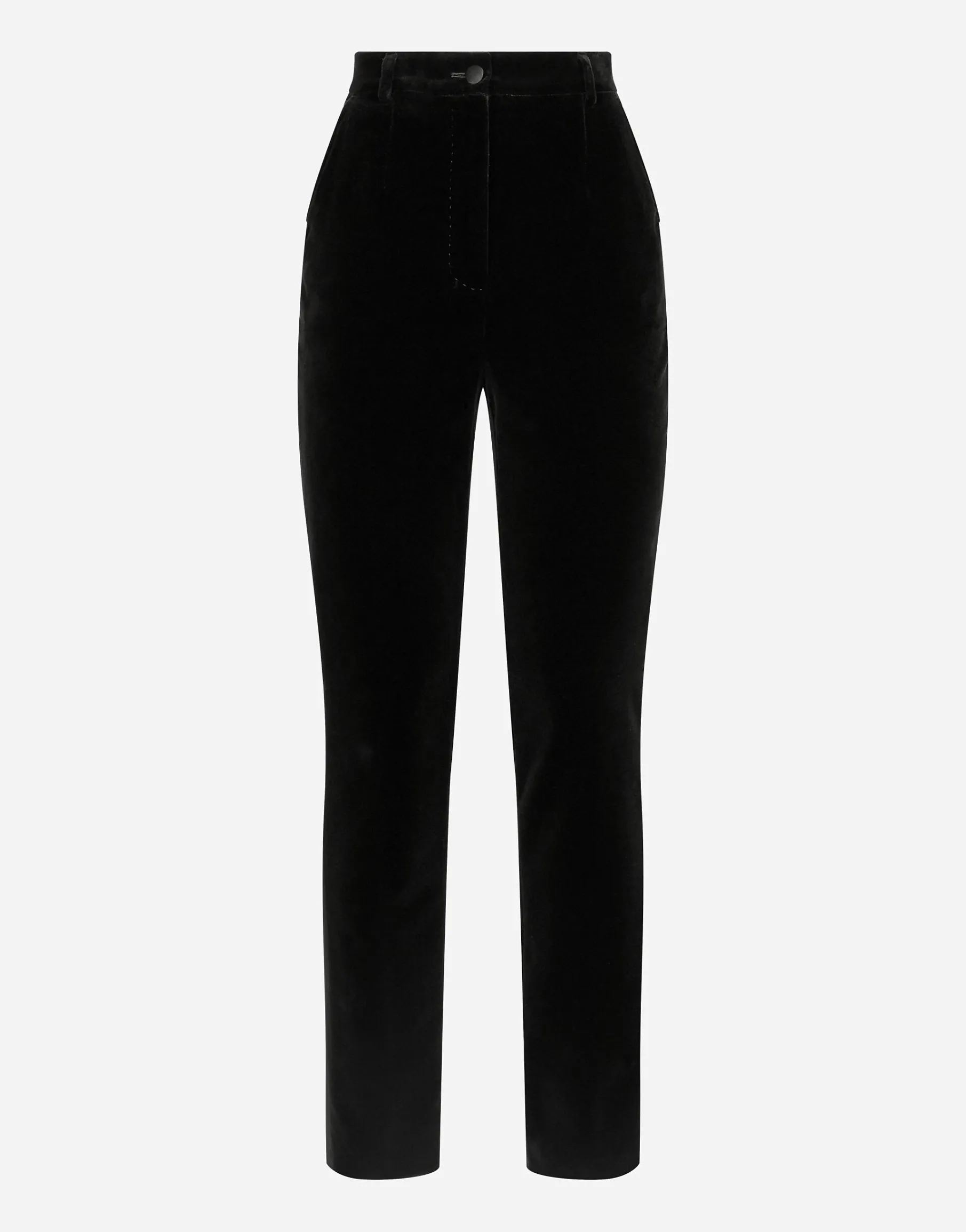 Tailored velvet tuxedo pants