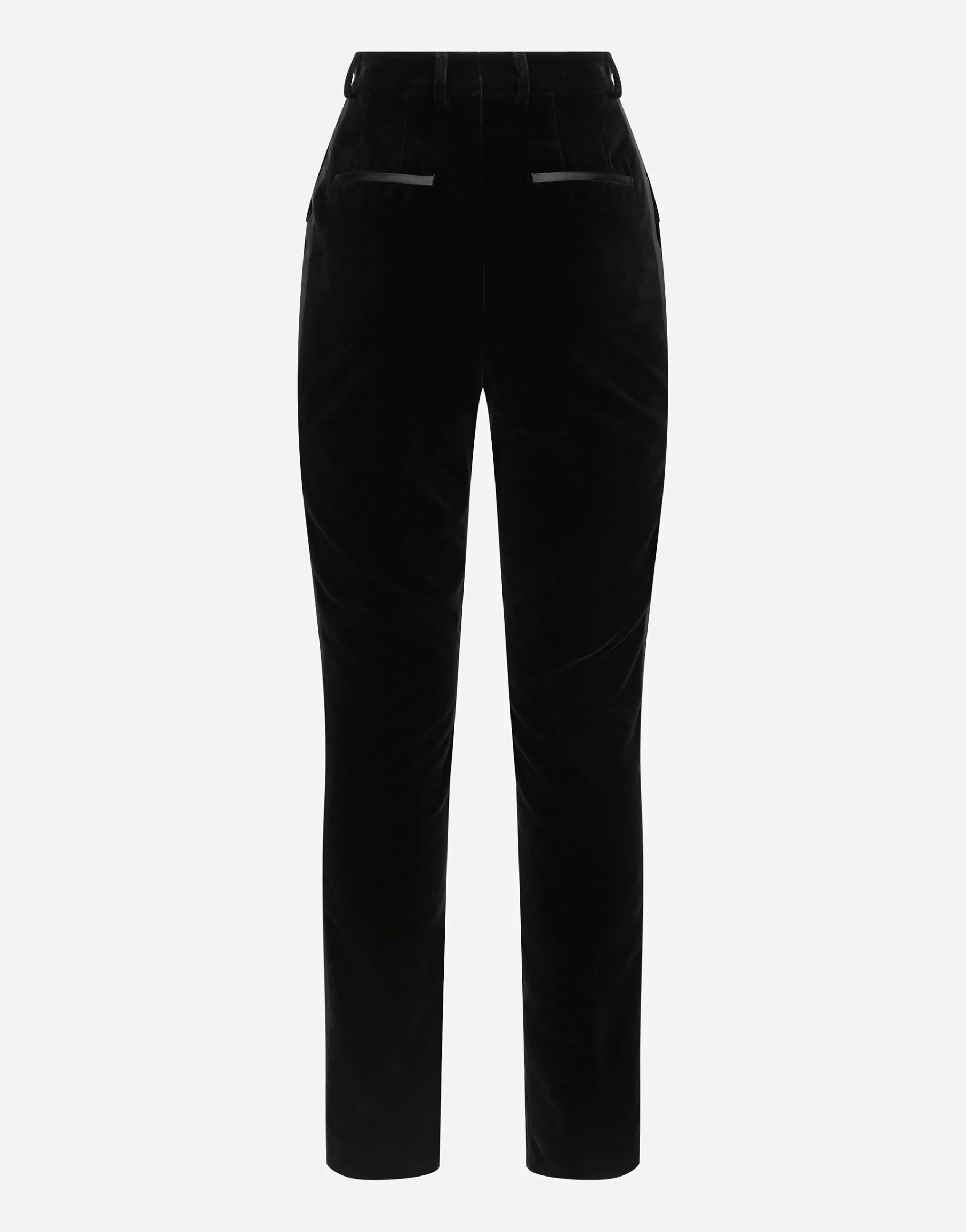 Tailored velvet tuxedo pants