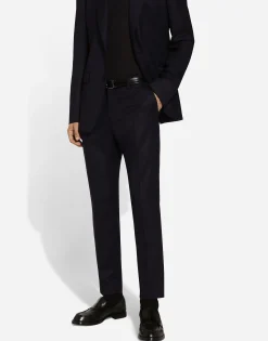Tailored wool flannel pants