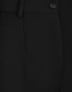 Tailored wool gabardine tuxedo pants